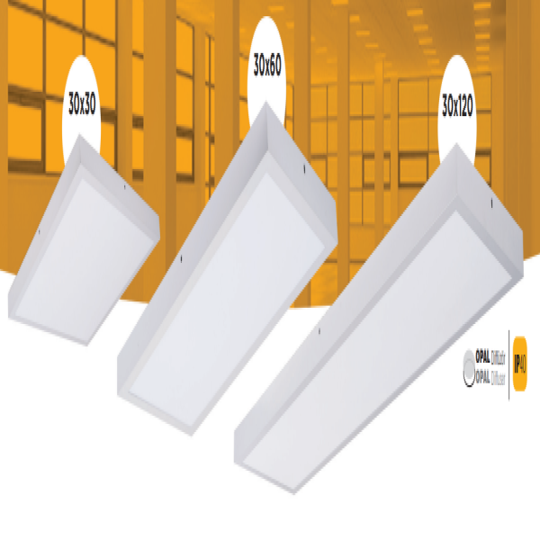 30x60 Накладной офисный светильник 30ВТ